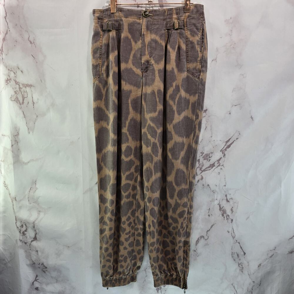 By Anthropologie Pants Womens 6 Brown Giraffe High Rise Tamarind Tencel Safari